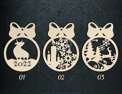 Christmas balls Tree Decorations | SVG, DXF, AI |#001|