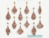Earrings Bundle Leather Earrings Leaf Earrings SVG Earring Template Silhouette Cut Files, Cricut Cut Files |#U002| VectorPort