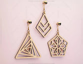 Geometric shapes Earrings Leaf Earrings SVG Earring Template Silhouette Cut Files, Cricut Cut Files |#U003| VectorPort