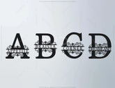 Split Regal Monogram Alphabet Letters | SVG, DXF, AI |#003| VectorPort