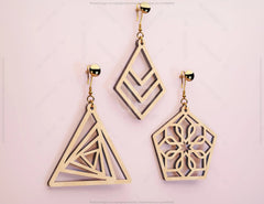 Geometric shapes Earrings Leaf Earrings SVG Earring Template Silhouette Cut Files, Cricut Cut Files |#U003| VectorPort