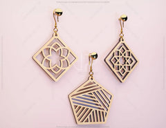 Geometric shapes Earrings Leaf Earrings SVG Earring Template Silhouette Cut Files, Cricut Cut Files |#U003| VectorPort