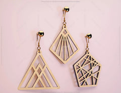 Geometric shapes Earrings Leaf Earrings SVG Earring Template Silhouette Cut Files, Cricut Cut Files |#U003| VectorPort