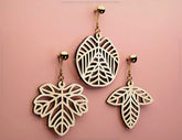 Leaves Earring Svg 12 styles Glowforge Cricut Jewelry Pendants laser cut Silhouette Cut Files, Cricut Cut Files |#U005|