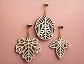 Leaves Earring Svg 12 styles Glowforge Cricut Jewelry Pendants laser cut Silhouette Cut Files, Cricut Cut Files |#U005| VectorPort