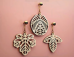 Leaves Earring Svg 12 styles Glowforge Cricut Jewelry Pendants laser cut Silhouette Cut Files, Cricut Cut Files |#U005| VectorPort