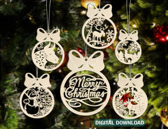 Christmas balls Tree Decorations Bauble | SVG, DXF, AI |#007|