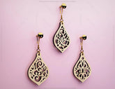 Floral Geometric Earrings decorative Craft Jewelry Pendants Set laser cut Cut Files, Glowforge Cut Files |#U007| VectorPort