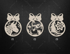 Christmas balls Tree Decorations Bauble | SVG, DXF, AI |#007|