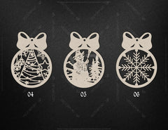 Christmas balls Tree Decorations Bauble | SVG, DXF, AI |#007|