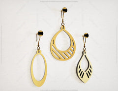 Geometric Modern Earrings Craft Jewelry Pendants Set laser cut Cut Files, Glowforge Cut Files |#U009| VectorPort
