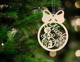 Christmas balls with Custom Name Tree Decorations | SVG, DXF, AI |#011| VectorPort