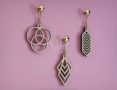 Different Shape Pendants Laser cut Earrings SVG Earring Template Silhouette Cut Files, Cricut Cut Files |#U012| VectorPort