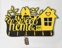 Laser Cut Key Holder Wall Mounted | SVG, DXF, AI |#013|