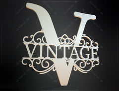 Split Regal Monogram Alphabet Letters Laser Cut Files | SVG, DXF, AI |#014|