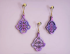 Flower Shape Drop Pendants Laser cut Earrings SVG Earring Template Silhouette Cut Files, Cricut Cut Files |#U014|