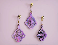 Flower Shape Drop Pendants Laser cut Earrings SVG Earring Template Silhouette Cut Files, Cricut Cut Files |#U014|