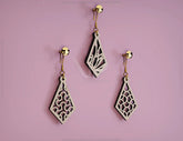 Rhombus Shape Drop Pendants Laser cut Earrings SVG Earring Template Silhouette Cut Files, Cricut Cut Files |#U015| VectorPort