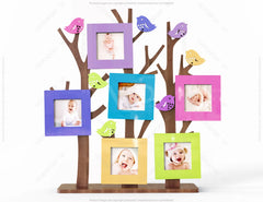 Tree Photo Frame Baby Family Picture Holder Standing | SVG, DXF, AI |#015|