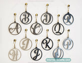 Alphabet Earrings Craft Jewelry Pendants Set Drop Laser cut Earrings SVG Template Silhouette Cut Files, Cricut Cut Files |#U016| VectorPort