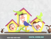 House Photo Frame Baby Family Picture | SVG, DXF, AI |#016| VectorPort