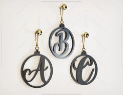 Alphabet Earrings Craft Jewelry Pendants Set Drop Laser cut Earrings SVG Template Silhouette Cut Files, Cricut Cut Files |#U016| VectorPort