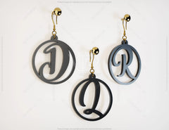 Alphabet Earrings Craft Jewelry Pendants Set Drop Laser cut Earrings SVG Template Silhouette Cut Files, Cricut Cut Files |#U016|