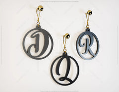 Alphabet Earrings Craft Jewelry Pendants Set Drop Laser cut Earrings SVG Template Silhouette Cut Files, Cricut Cut Files |#U016| VectorPort