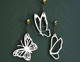 Butterfly Earrings 12 different styles Pendant Jewelry svg dxf Glowforge Pendants laser cut |#U019| VectorPort