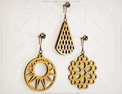 Luxury Elegant Geometric Earrings Craft Jewelry Pendants Set laser cut Cut Files, Glowforge Cut Files |#U020| VectorPort
