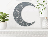 Moon shape Mandala Wall décor | SVG, DXF, AI |#021|