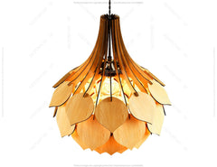 Scandinavian Pine Cone Hanging wooden chandelier lamp shade Pendant light template svg laser cut plywood Cut Files |#U022| VectorPort