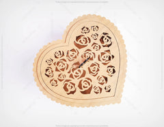Wooden Heart shaped Jewelry laser cut Box template Wedding Love story vector model Glowforge cut file plywood Cut Files |#U023