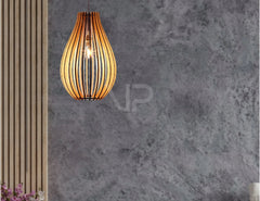 Oval Modern Wood Pendant Light Chandelier Lamp lampshade plywood Cut Files |#U024| VectorPort