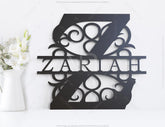 Split Regal Personalized Monogram Alphabet Letters Laser Cut Name Sign Customizable Template |#U025|