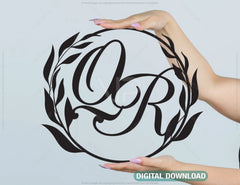 All two letter combination Monogram Alphabet Letters | SVG, DXF, AI |#026|