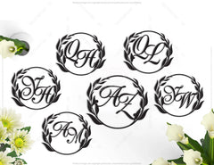 All two letter combination Monogram Alphabet Letters | SVG, DXF, AI |#026|