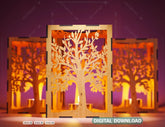 Tree Leaf Candle Holder Laser Cut Lamp wood Tea light Lantern Votive Gift SVG |#U028| VectorPort
