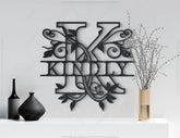 Floral Split Regal Monogram Alphabet Letters Laser Cut Files | SVG, DXF, AI |#029| VectorPort