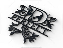 Floral Split Regal Monogram Alphabet Letters Laser Cut Files | SVG, DXF, AI |#029| VectorPort