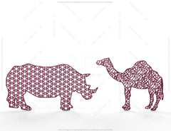 Animal silhouette mandala laser cut cnc decorative pattern | SVG, DXF, AI |#035| VectorPort