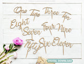 Ornate Staked Numbers Wedding Cake Topper Birthday laser cut for party | SVG, DXF, AI |#036| VectorPort