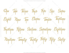 Ornate Staked Numbers Wedding Cake Topper Birthday laser cut for party | SVG, DXF, AI |#036| VectorPort