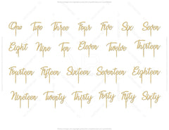 Ornate Staked Numbers Wedding Cake Topper Birthday laser cut for party | SVG, DXF, AI |#036|