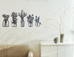 Home office Laser Cut Metal Flower Pot Wall Art Plant Decor Metal |#U037|