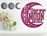 I Love You to the Moon and Back Wall Decor Mandala | SVG, DXF, AI |#039| VectorPort