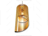 Cylinder Modern Elegant Hanging wooden chandelier lamp shade Pendant light template svg laser cut plywood |#U040| VectorPort