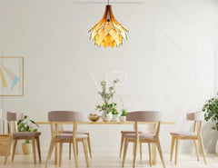 Scandinavian Pine Cone Hanging wooden chandelier lamp shade Pendant light template svg laser cut plywood Cut Files |#U041| VectorPort