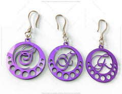 Elegant Earrings decorative Alphabet Craft Jewelry Pendants Set laser cut | SVG, DXF, AI |#042|