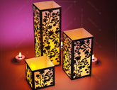 Papercut Floral Lantern Candle Holder SVG Laser Cut Lamp Tea light template Files |#U043| VectorPort